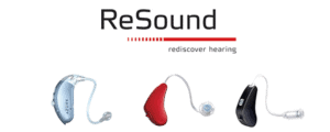 display of Resound hearing aids