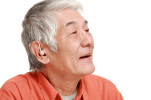 Smiling Man with Hearing-Aids