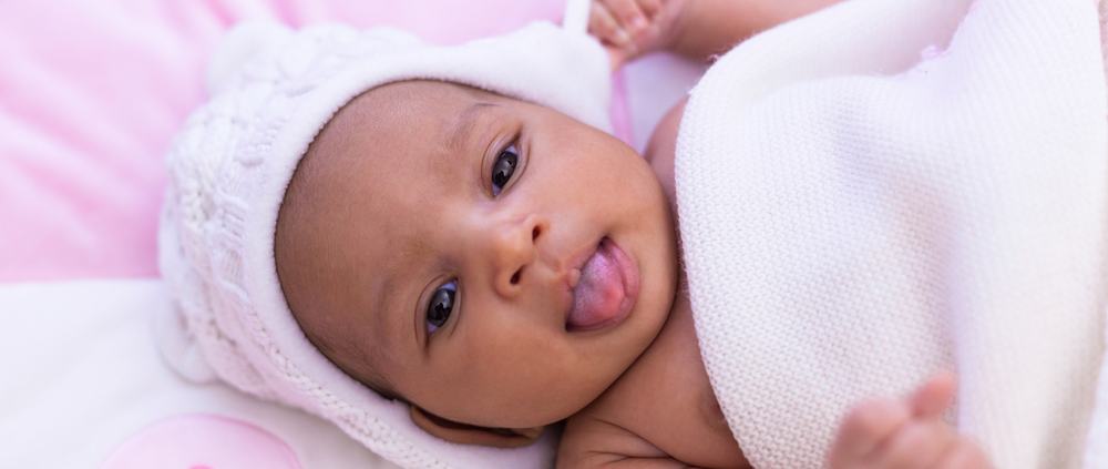 Newborn baby girl - newborns need hearing screenings