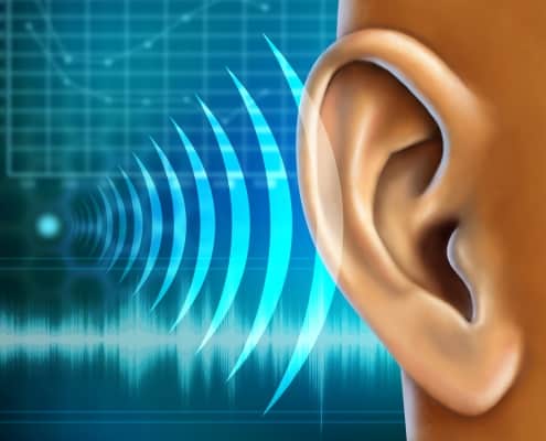 Ranges of hearing loss depend on frequencies